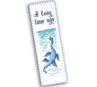 Dinosaur Counted Cross Stitch Kit Plesiosaurus - DIY Bookmark Set for Hand Embroidery, Suitable for Adults and Kids