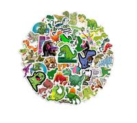 Dinosaur Cute Animal Cartoon Stickers, 50 pcs 4-6 cm Dinosaur Stickers for Computer, Luggage, Water Bottles, Phone, Skateboard Stickers for Teens Boys Girl Gifts.