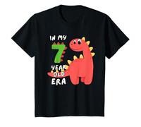 Dinosaur Cute In My 7 Year Old Era Fun Animal 7th Birthday T-Shirt