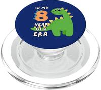 Dinosaur Cute In My 8 Year Old Era Fun Animal 8th Birthday PopSockets PopGrip for MagSafe