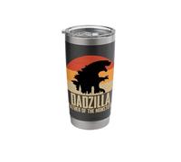 Dinosaur Dad Monsters Father's Day Dadzilla Dino Sunset Stainless Steel Insulated Tumbler