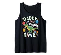 Dinosaur Dad Rawr Celebration Matching Family Humor Tank Top