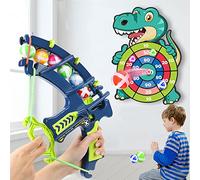 Dinosaur Dart Board Toy Set with 12 Sticky Balls, Indoor/Outdoor Archery Game for Kids, Party Target Shooting Toys, Birthday Gifts for Boys & Girls
