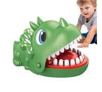 Dinosaur Dentist Toy: Interactive Teeth Biting Game for Coordination -Hand, High Brightness Triangular Dragon Figurine, Portable + Bord
