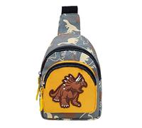 Dinosaur Design Fabric Bum Bag Chest Bag Shoulder Bag Children's Backpacks Girls, gray, One Size