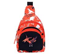 Dinosaur Design Kids Cloth Fanny Bag Fashion New Chest Bag Shoulder Bag Boys Toiletry Travel Bag Kids (Red, One Size)