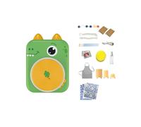 Dinosaur Design Pottery Electric Wheel for Kids: Complete Pottery Painting Kit with Clays, Dry Clay Art Supplies Toys