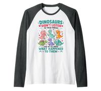 Dinosaur Didn't Listen to Their Nurses RN CNA NICU RN Life Raglan Baseball Tee