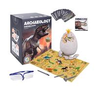 Dinosaur Dig Kit - 9.06 Inches Excavation Toy | Ɗino Fossil Kit - 1.58kg Interactive Digging Set with Tools Glasses Maps and Cards for Kids Learning STEM Activities and Educational Play