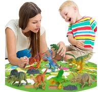 Dinosaur - Dinosaur - Realistic Dinosaurs Toy Figure 8 Models with Reading Game - Party Favors, Cake Toppers, Science Kit 'Education for the Etc