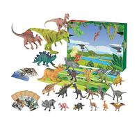 Dinosaur Dinosaur Template with Interactive Accessories | 24 Day Christmas Countdown Calendar, Stocking Stuffers Party Favors for Girls Boys Kids TV Cabinet Mantel Berce