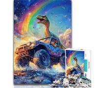 Dinosaur Driving A Car 1000 Piece Jigsaw Puzzles for Teenagers Gifts,family Fun Games Is Ideal As A Gift for The Whole Family (50x75cm)