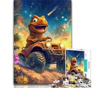 Dinosaur Driving A Car Jigsaw Puzzles for Adults Teenagers Jigsaws Puzzle,Help The Brain Exercise Addictive Toys to Cultivate Patience Parent-child Interaction (50x75cm)