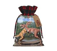 Dinosaur Duel Christmas Bag Drawstring Bag For Birthdays, Anniversaries And Parties, Candy And Storage Bags
