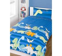 Dinosaur Duvet Cover Set Rapport Blue Single