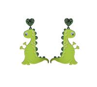 Dinosaur Earrings for Women Dino Earrings Funny Stud Earrings Cute Animal Earrings Dinosaur Jewelry Back to School Earrings for Girls, Brass, No Gemstone