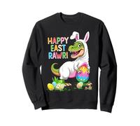 Dinosaur Easter Egg Hunt Bunny T-Rex Dino Happy Easter Day Sweatshirt