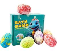 Dinosaur Egg Bath Bombs for Kids, Large Bath Bomb with Surprise Toy Inside, Natural Essential Oil Bath Bomb Set, Gentle Formula for Sensitive Skin, Gift Exciting for Boys Girls Toddlers (A)
