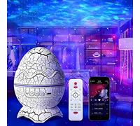 Dinosaur Egg Galaxy Star Projector Sensory Night Light with White Noise Machine, Bluetooth & Timer, Lava Lamp, led lights for Bedroom, Ceiling Projector, Gifts for Women, Kids, Teens, Adults