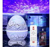 Dinosaur Egg Galaxy Star Projector, Star Projector Night Light with Bluetooth Speaker,White Noise,Timer and Remote, Aurora Projector Various Light Effects Dinosaur Egg Night Light for Kids Adults Gift