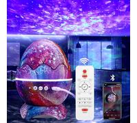 Dinosaur Egg Galaxy Star Projector, Star Projector Night Light with Bluetooth Speaker,White Noise,Timer and Remote, Aurora Projector Various Light Effects Dinosaur Egg Night Light for Kids Adults Gift