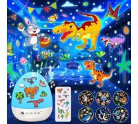 Dinosaur Egg Light for Nursery Sound Machine | 15 Sleeping Sounds+12HD Films+360°Rotating | Dnio Gifts for Kids Primal Hatch Dinosaur Egg Night Light for Nursery Boy Toys Hatch Sound Machine Lights