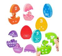 Dinosaur Egg Matching Toys,3D Educational Dinosaur Egg Wooden Game,Color Sorting Toys - for Preschool Elementary Classroom Party Activities Christmas Birthday Morning Home Family Time