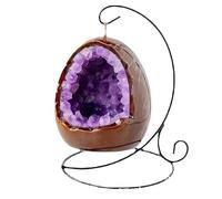 Dinosaur Egg Night Lamp - Amethyst Geode Lamp, Light with Amethyst Geode | Room Decoration, Innovative Lamp, USB Powered Crystal Lamp