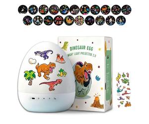 Dinosaur Egg Night Light Projector - Magical Bedtime Companion for Kids, 360° Projection Magic Dinosaur Dream Projector Lamp with Bluetooth Speaker for Kids, 21 Set of Slides, 8 Sleep Sounds (Set1)