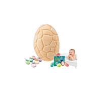 Dinosaur Egg Shaped Bath Balls, Cute Dinosaur Toys Bath Bomb, Colorful Bubble Baths Fizzy Ball with Surprise Inside, Funny Educational Sea Salt Bathing Kit for Boys Girls (Orange 1pcs)