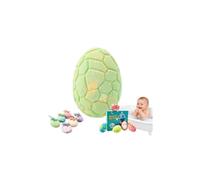 Dinosaur Egg Shaped Bath Balls, Cute Dinosaur Toys Bath Bomb, Colorful Bubble Baths Fizzy Ball with Surprise Inside, Funny Educational Sea Salt Bathing Kit for Boys Girls (Green 1pcs)