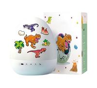 Dinosaur Egg Shaped Four-in-One Night Light Projector for Bedroom with High Resolution Projection (White, 12 x 12 x 15 cm)