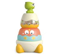 Dinosaur Egg Stacking Rings Toys for Kids Toddler, Baby Stacking Toys for Toddler 1-3, Montessori Educational Learning Colorful Toy for Motor Skills Hand-Eye Coordination, Great Gift for Boys Girls