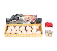 Dinosaur Eggs Dig Kit, Archaeology Simulation Toy for Kids, Educational Dinosaur Excavation Set with 12 Gypsum Eggs, Tools & Learning Cards, Ideal for Boys Girls Ages 3+