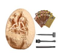 Dinosaur Eggs - Dinosaur Toys Kit | Discover Excavation Toy With Learning Cards & Tools Dig Easter Eggs Excavation Kits With Brush, Hammer, Chisel For Age 4 5 6-8 8-12 Year Old