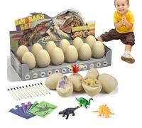 Dinosaur Eggs Excavation Dig Kit | Dig It Up Dinosaur Eggs | Fun Science Experiment Kits for Kids, STEM Activities, 12 Pack Easter Basket Stocking Stuffers for Boys Girls
