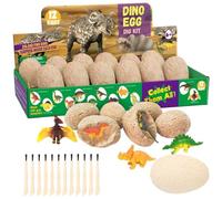 Dinosaur Eggs for Kids 12PCS Dinosaur Fossils Toys Excavation Kit for Age 4-8 Boys Birthday Party Favors Easter