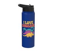 Dinosaur Enthusiast I Love Dinosaur Joyful Stainless Steel Insulated Water Bottle