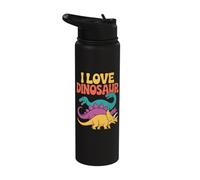 Dinosaur Enthusiast I Love Dinosaur Joyful Stainless Steel Insulated Water Bottle