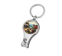 Dinosaur Era Nail Clippers Sharp Sturdy Fingernail Cutters with Bottle Opener Keychain