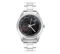 Dinosaur Extinct Magma Men's Casual Watch with Stainless Steel Strap Alloy Quartz Wrist Watches
