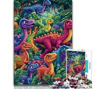 Dinosaur Family 1000 Piece Jigsaw Puzzle for Adults Teens,Decompressing Intellectual Educational Toy Perfect Decoration (38x26cm)