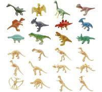 Dinosaur Figures, 24 Pcs Mini Dinosaur Toys With Bones, Dinosaurs Cake Toppers,Educational Dinosaurs Figures For Kids, Party Decorations And Science Activities