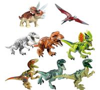 Dinosaur Figures, 8 Large dinosaur Toys with Movable Jaws, T Rex and Indominus Rex, Realistic Dino Figures for Kids, Educational Toys for Boys and Girls Ages 6-12, Dinosaur Gift Set