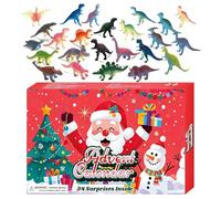 Dinosaur Figures , Realistic Animal Theme, 24 Day Christmas Countdown Calendar with Dinosaurs - for Children and Boys for Shelf and Evenings