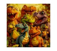 Dinosaur Flannel Blanket - HD Digital Print | 150 x 130 cm Flannel Animals - for Bed, Sofa, Corner Reading, Bedroom, Home Office