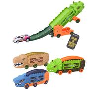 Dinosaur Folding Transporter Track Car Toy Set