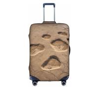 Dinosaur Footprints Print Travel Elastic Suitcase Luggage Baggage Cover Protector, Washable And Anti-Scratch, White, XL