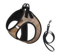 Dinosaur Footprints03 Print Pet Vest Harnesses Leash Set Reflective Puppy Vest Dogs Walking Training Dog Harness