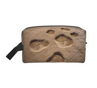 Dinosaur Footprints03 Print Toiletry Bag for Women Men Travel Makeup Bag Large Capacity Cosmetic Storage Bag Pouch